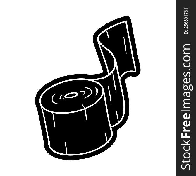 Cartoon Icon Drawing Of A Toilet Roll