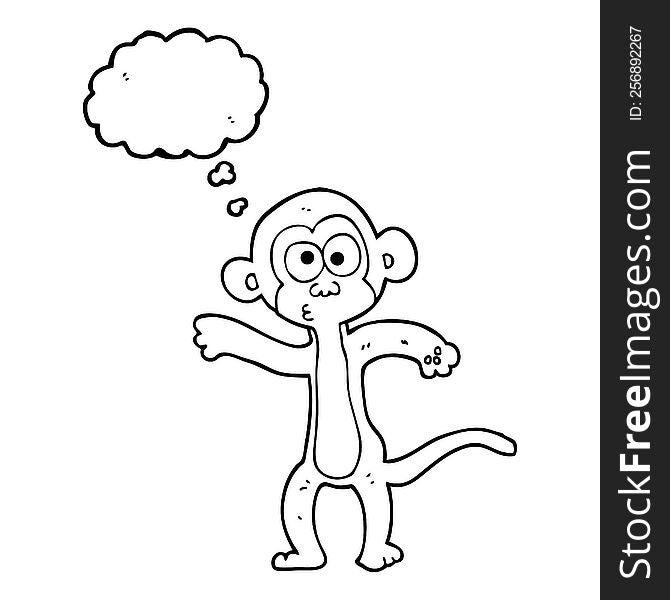 Thought Bubble Cartoon Monkey