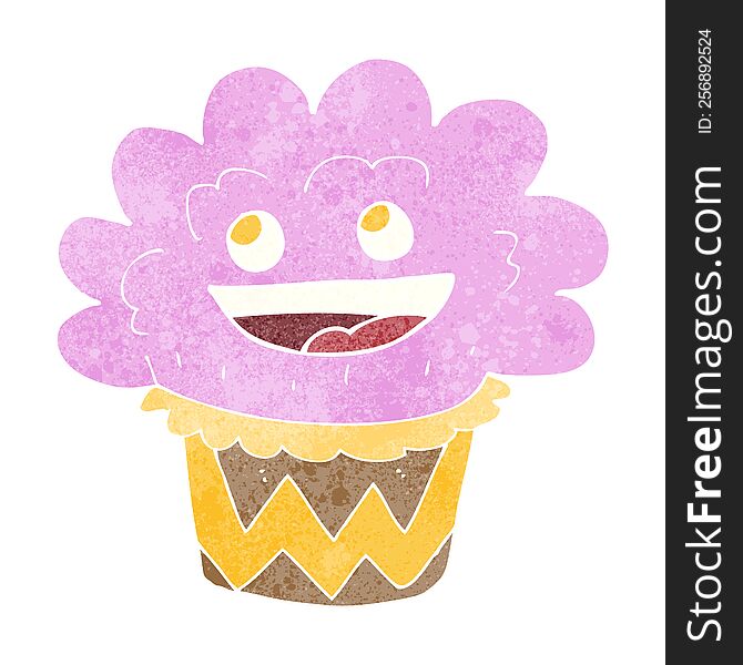 Cartoon Happy Cupcake