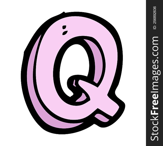 cartoon letter Q