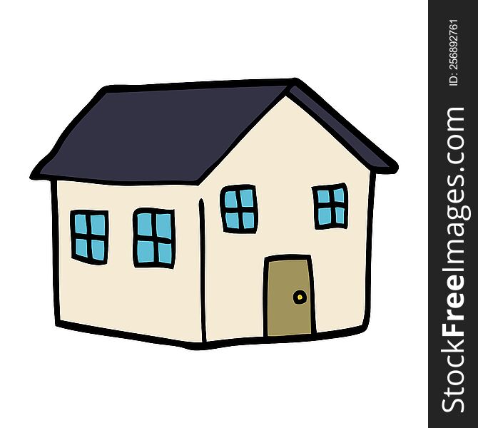 cartoon doodle house