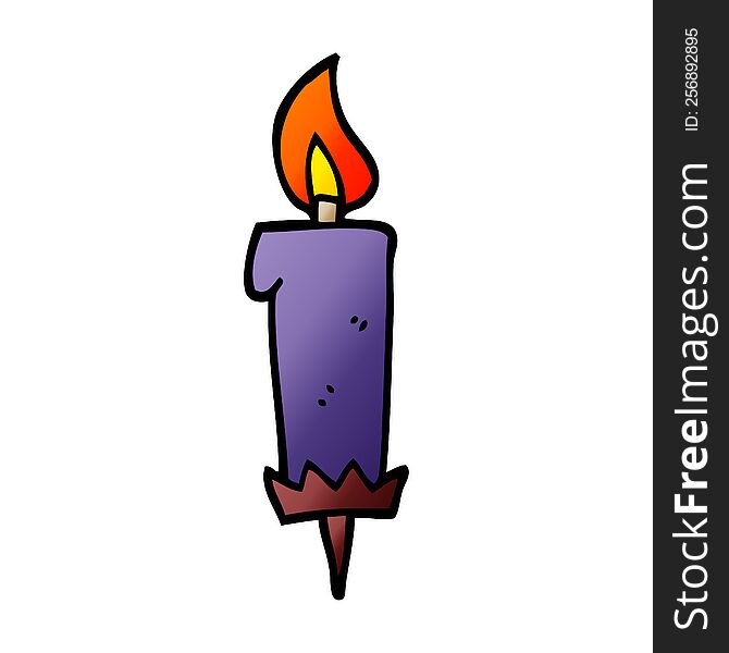 Cartoon Doodle Birthday Candle