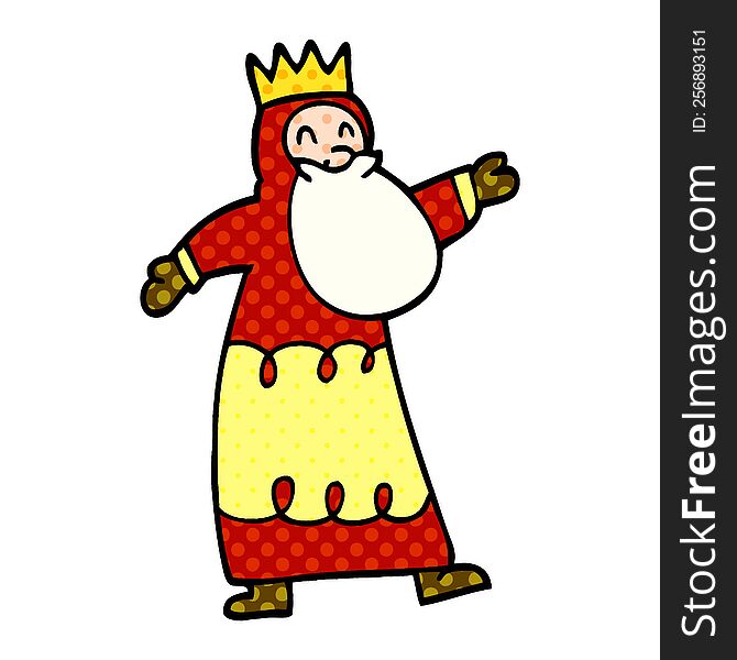 cartoon doodle wise king