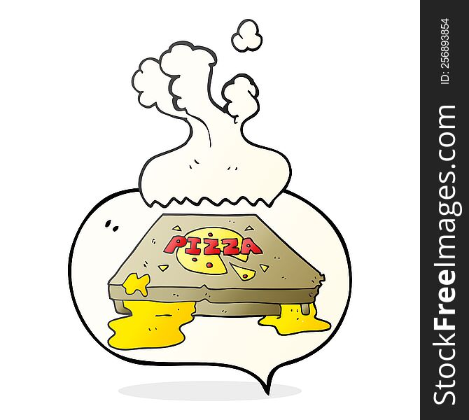 Speech Bubble Cartoon Pizza