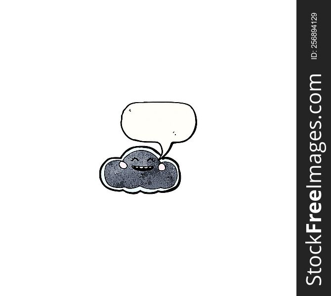 Rain Cloud With Speech Bubble Cartoon