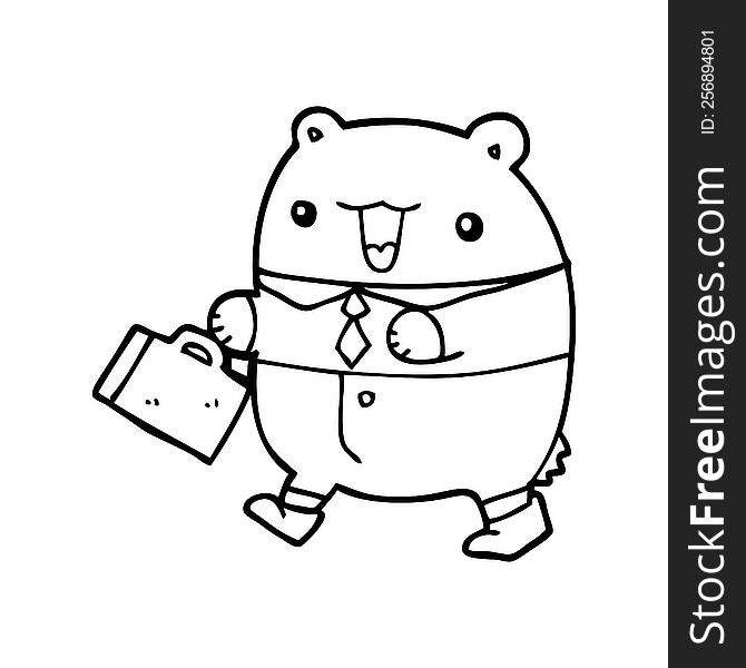 cute cartoon business bear
