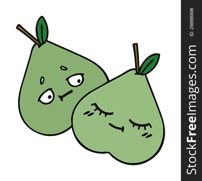 Cute Cartoon Green Pear