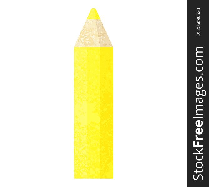yellow coloring pencil graphic vector illustration icon. yellow coloring pencil graphic vector illustration icon