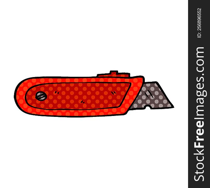 Cartoon Doodle Work Knife