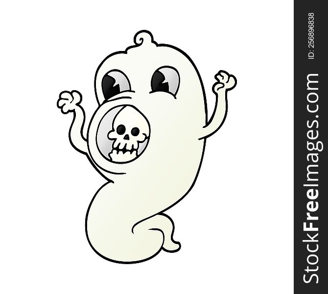 Spooky Cartoon Doodle Ghost