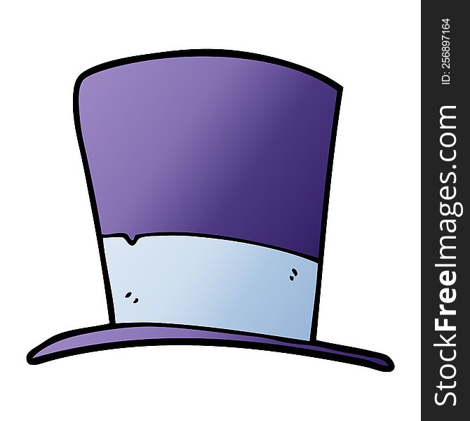 cartoon doodle top hat