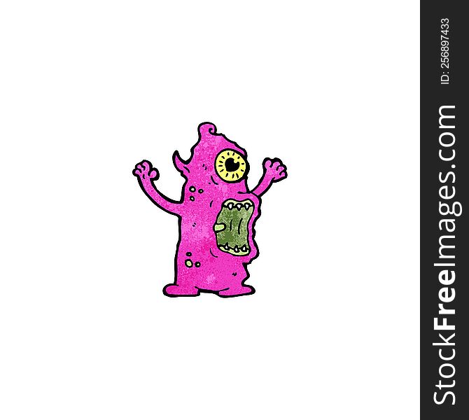 cartoon crazy monster