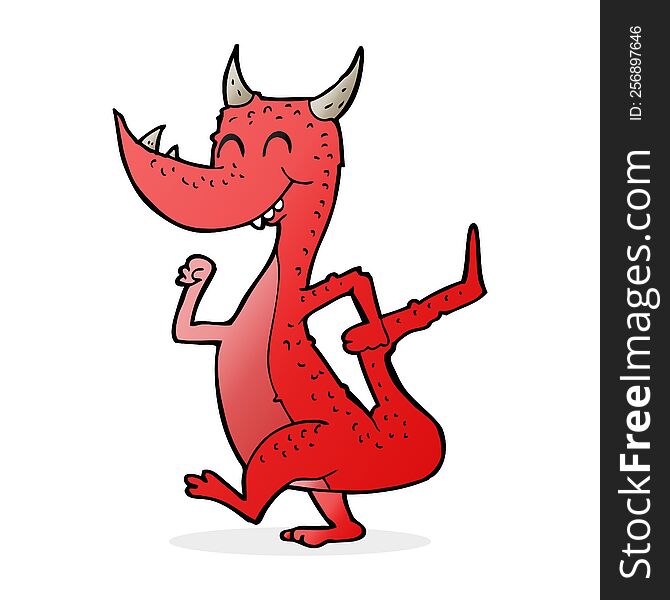 cartoon happy dragon