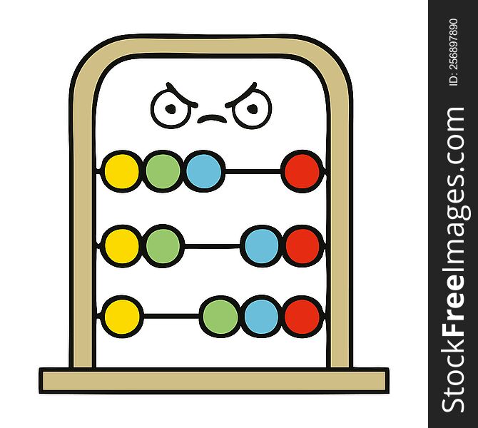 cute cartoon of a abacus. cute cartoon of a abacus