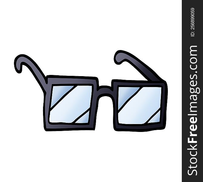 Cartoon Doodle Square Spectacles