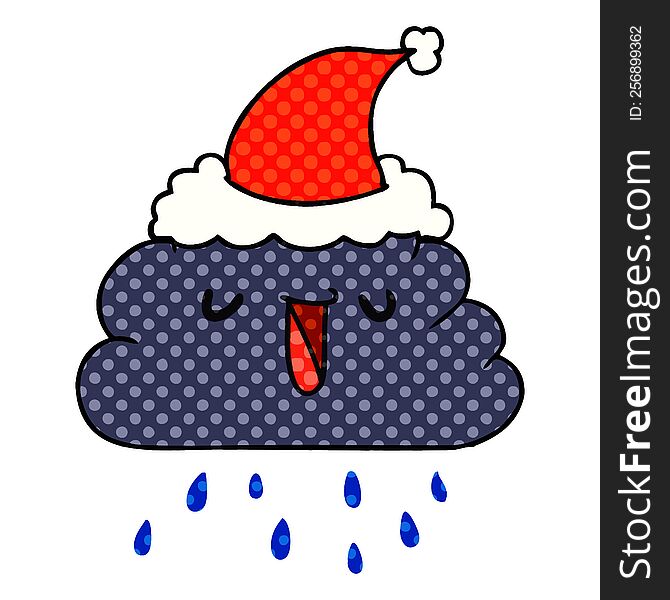 Christmas Cartoon  Kawaii Rain Cloud