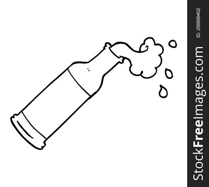 Line Drawing Cartoon Foaming Bottle