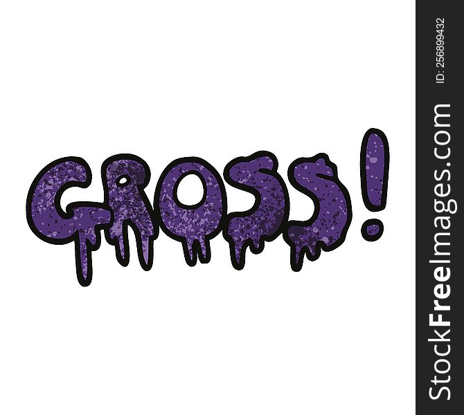 cartoon doodle font gross