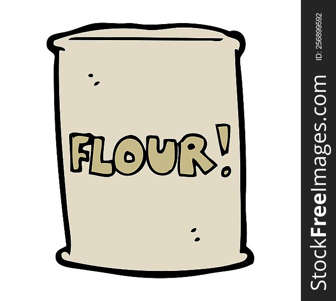 cartoon bag of flour