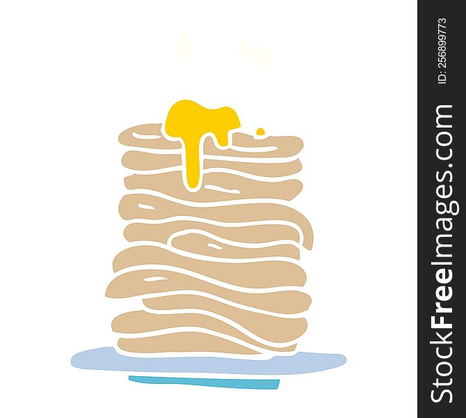 Cartoon Doodle Stack Of Pancakes