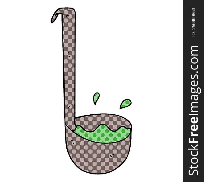 Quirky Comic Book Style Cartoon Ladle
