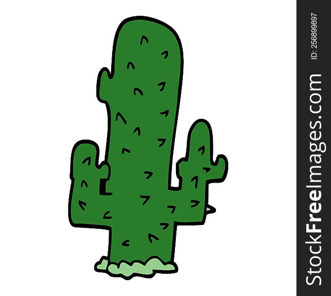 cartoon doodle cactus