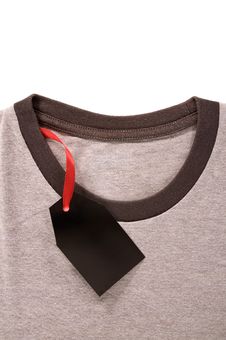 Price Tag On T-Shirt Royalty Free Stock Image Price Tag On T-Shirt Royalty Free Stock Image