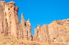 Sandstone Cliffs Along Route 128 In Utah Stock Photography