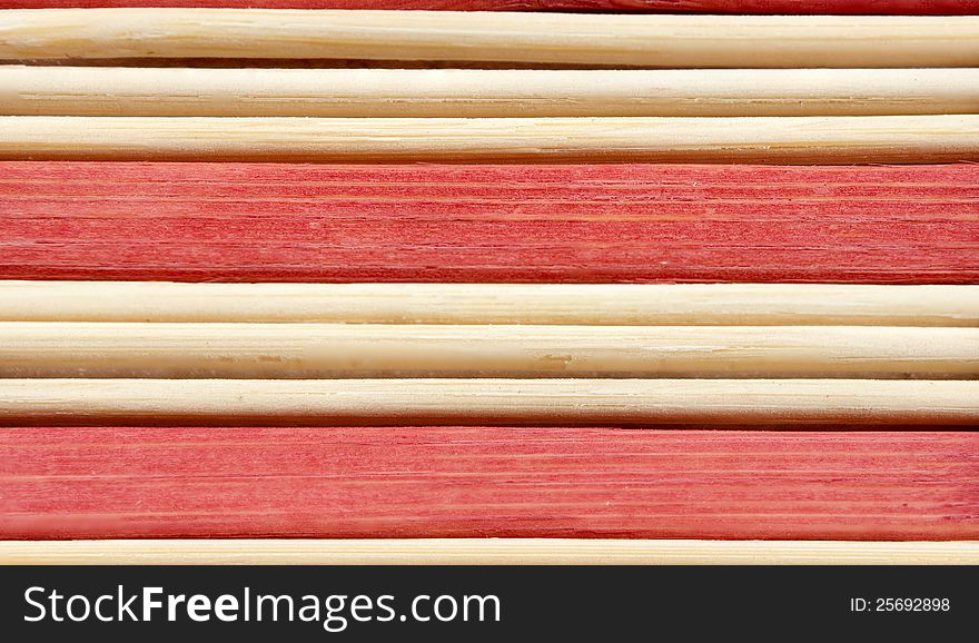 Red and yellow bamboo mat  background