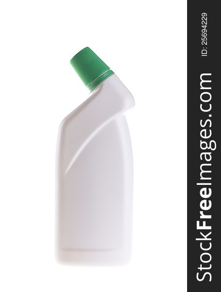 Plastic bottle isolated on white.