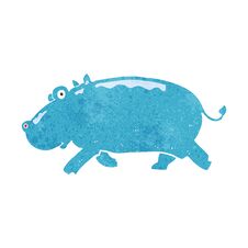 Cartoon Hippopotamus Royalty Free Stock Image