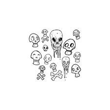 Skulls Cartoon Collection Royalty Free Stock Photo