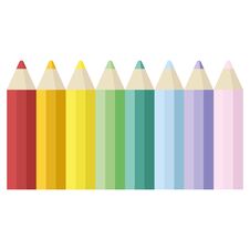 Color Pencils Graphic Icon Royalty Free Stock Image