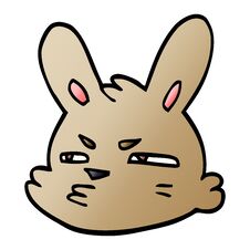 Cartoon Doodle Moody Rabbit Stock Photo Cartoon Doodle Moody Rabbit Stock Photo
