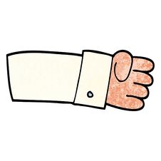 Free Grunge Textured Illustration Cartoon Judo Chop Shirt Arm Stock Images - 256906914