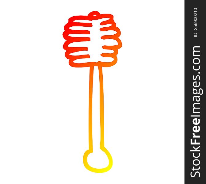 warm gradient line drawing of a cartoon honey spindle