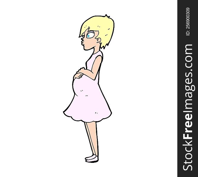 Cartoon Pregnant Woman