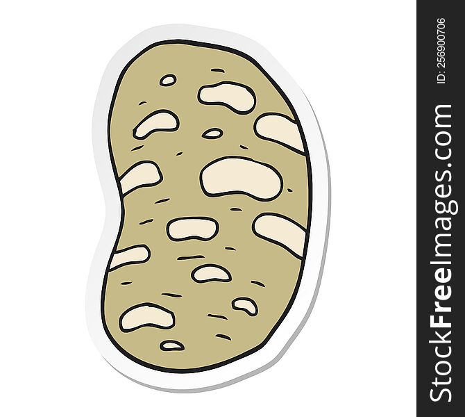 sticker of a cartoon potato
