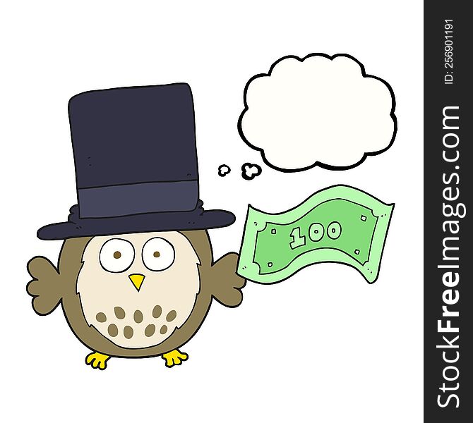 Thought Bubble Cartoon Rich Owl