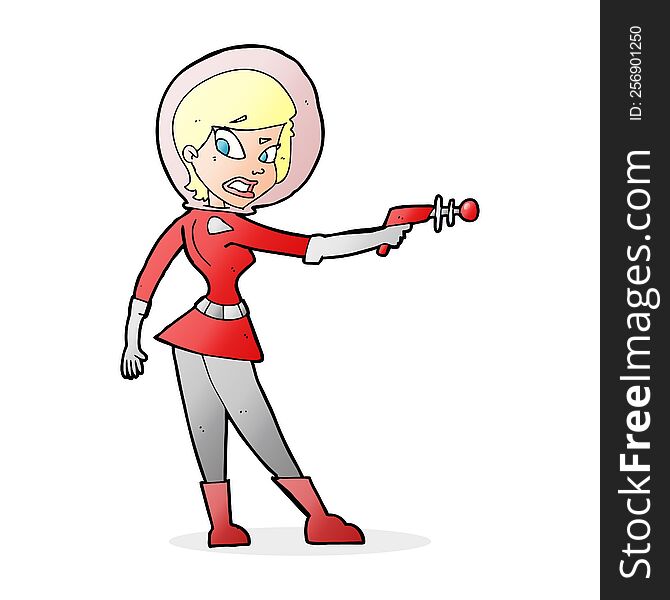 cartoon sci fi girl