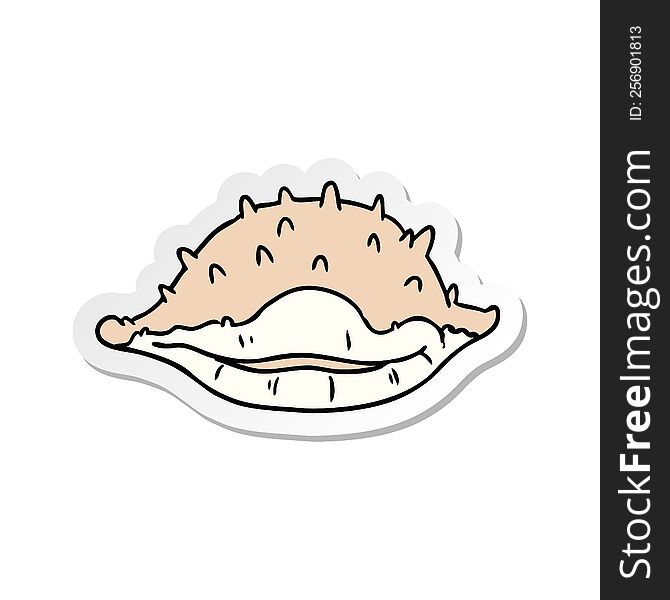 Sticker Cartoon Doodle Of A Sea Shell
