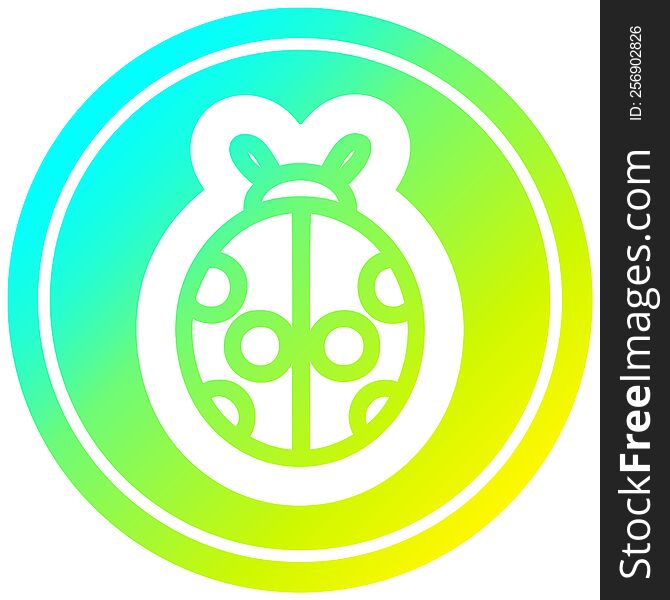 cute ladybug icon with cool gradient finish. cute ladybug icon with cool gradient finish