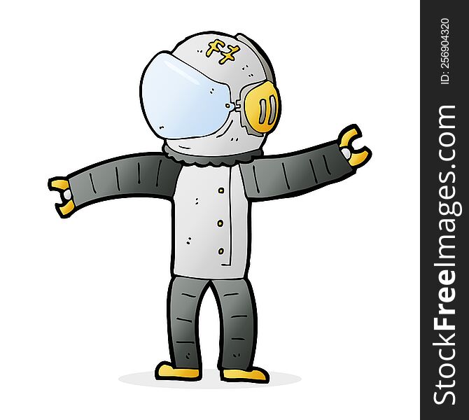 cartoon astronaut