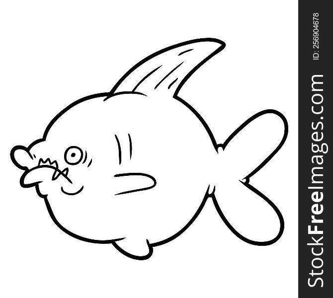 cartoon ugly fish. cartoon ugly fish