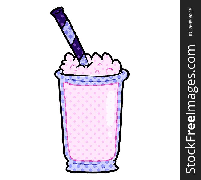cartoon milkshake. cartoon milkshake