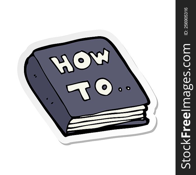 Sticker Of A Cartoon How To Book