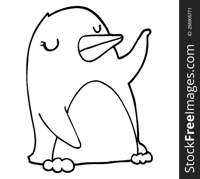 cartoon penguin