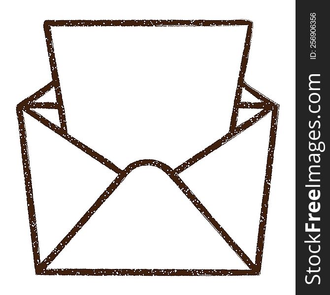 Mail Symbol Charcoal Drawing
