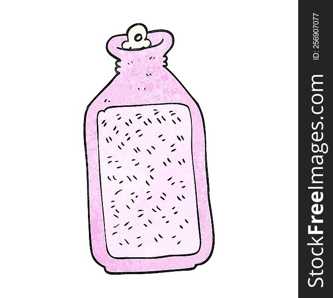 textured cartoon hot water bottle