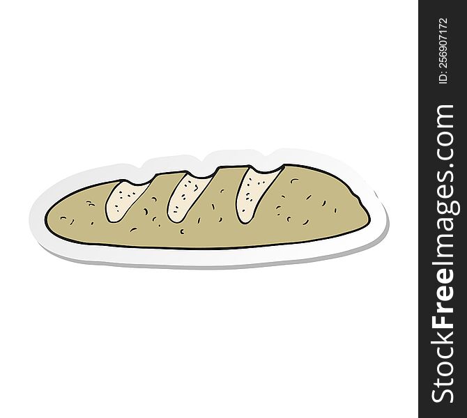sticker of a cartoon loaf of bread